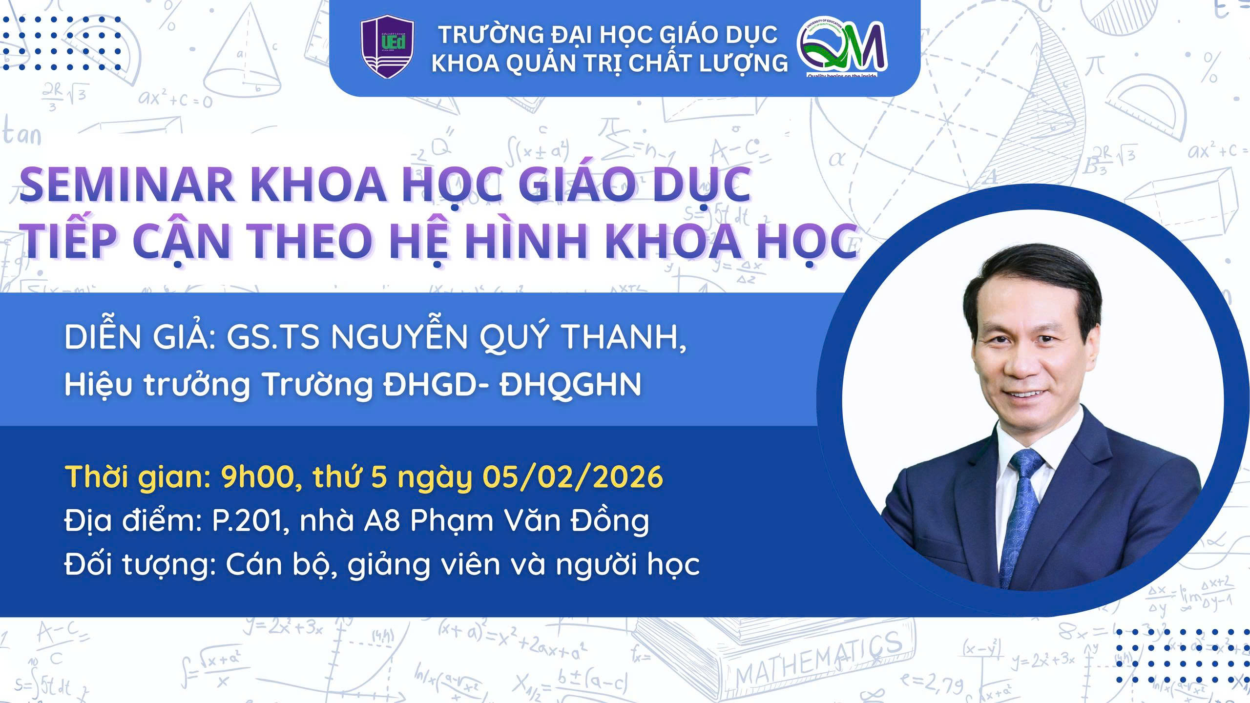 THÔNG BÁO SEMINAR KHOA HỌC THÁNG 2/2026